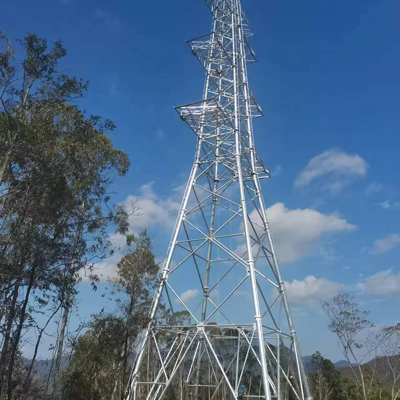Torre ad alta tensione di dritta in metallo