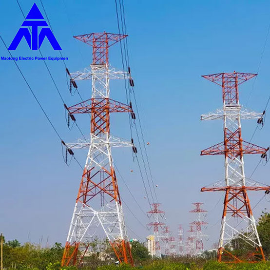 Torre di alimentazione elettrica in tubo d'acciaio 110KV Torre a traliccio